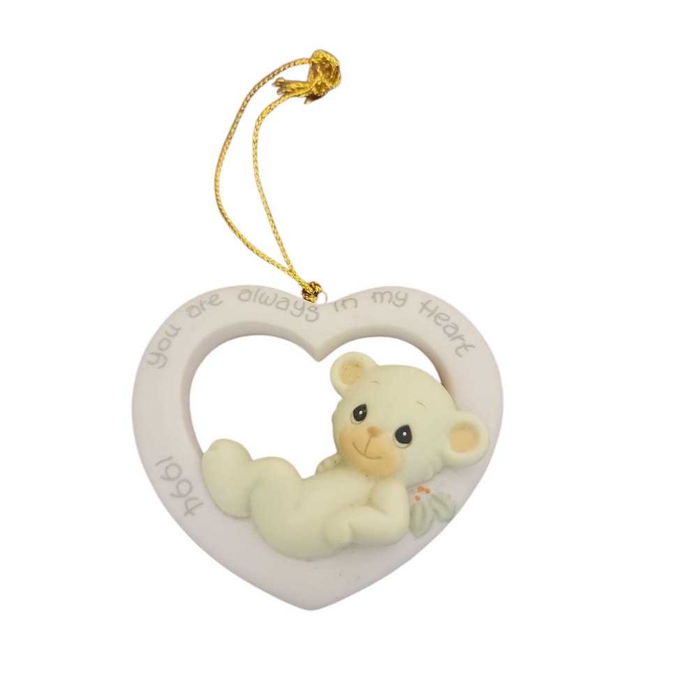 Precious Moments 1994 You Are Always In My Heart Bear Ornament Vintage Collector